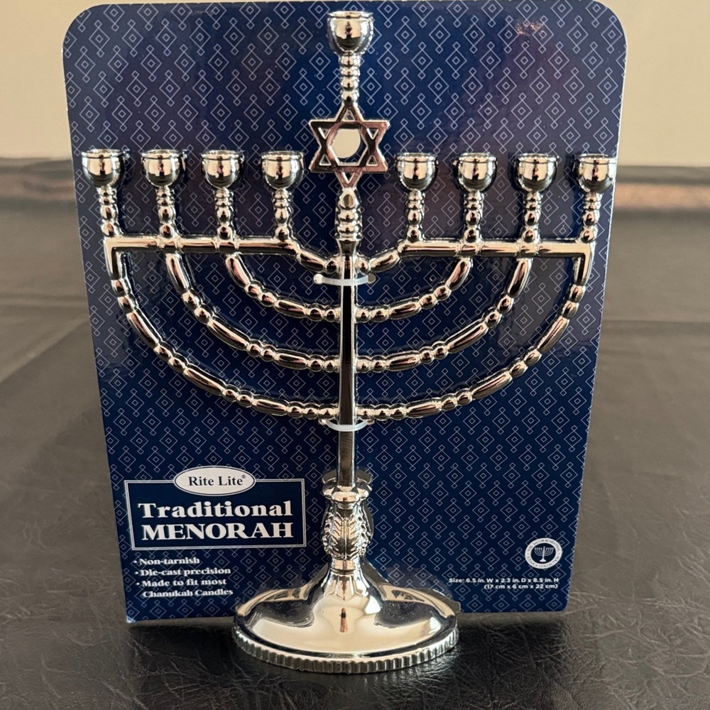Silver Traditional Menorah, NEW, Chanukah